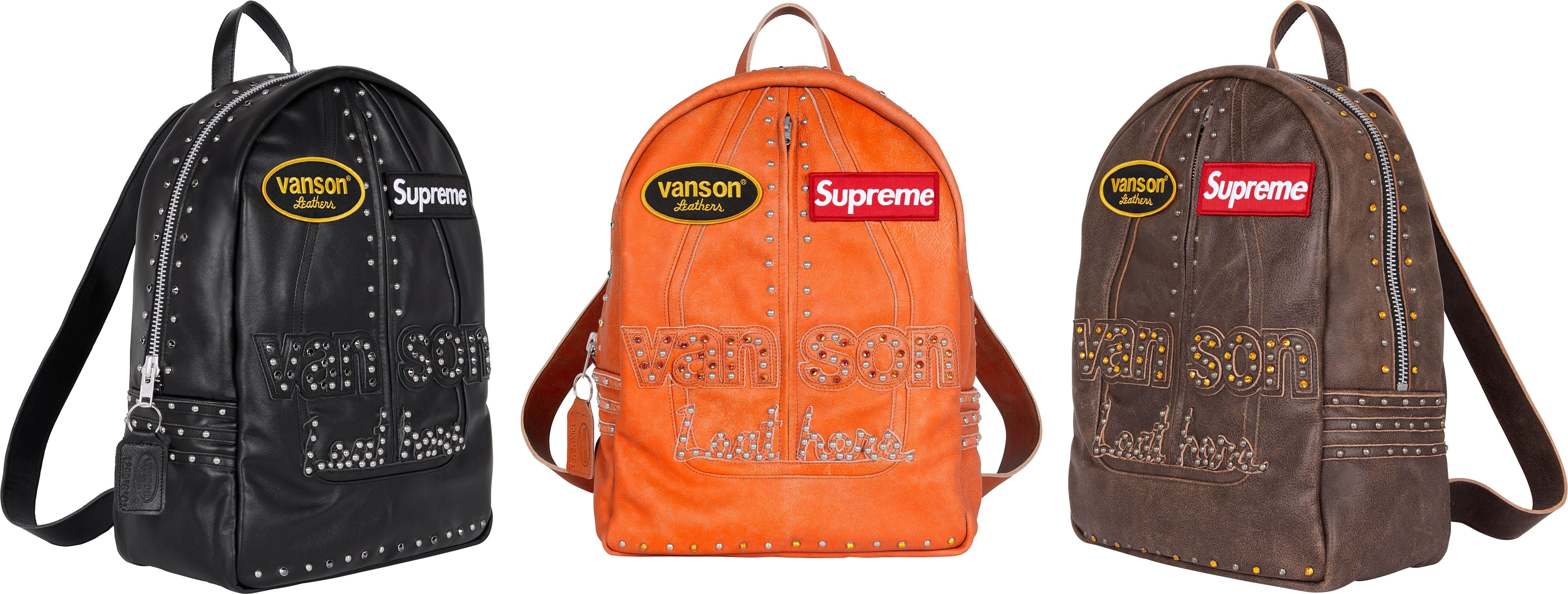 Supreme®/Vanson Leathers®/b.b. Simon Backpack